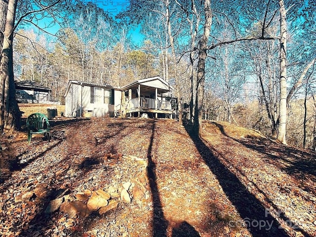 exterior space featuring a deck