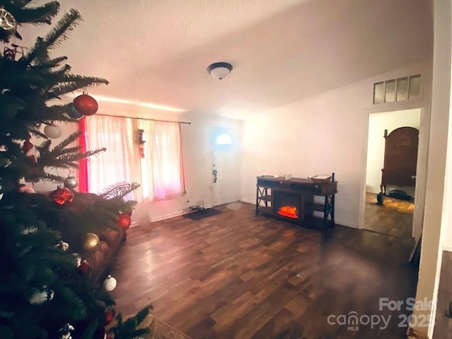 interior space featuring dark hardwood / wood-style floors