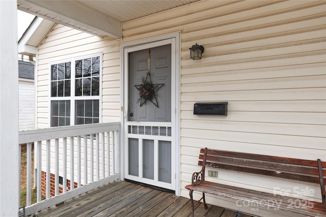 view of doorway to property