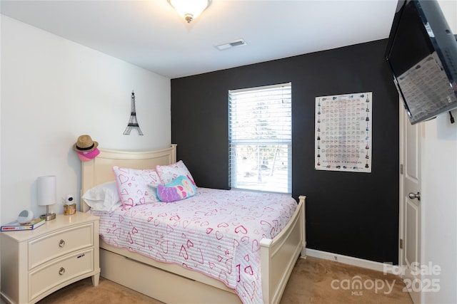 view of carpeted bedroom