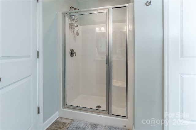 bathroom featuring walk in shower