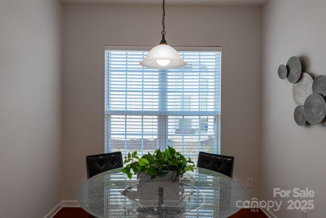 view of unfurnished dining area