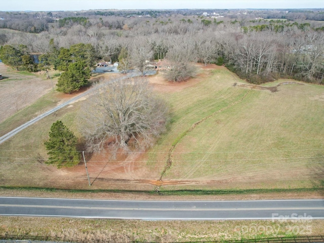 bird's eye view featuring a rural view