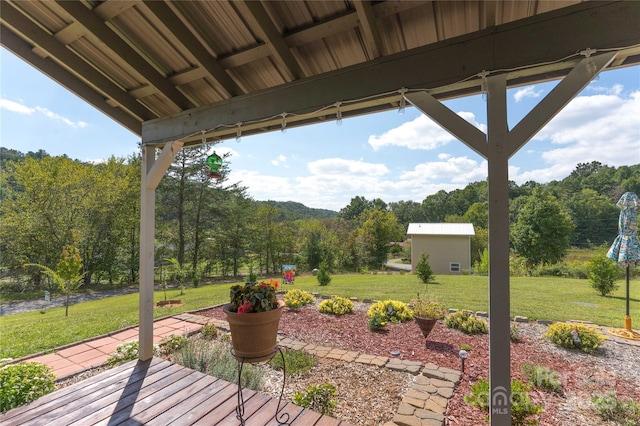 view of patio / terrace with a wooden deck