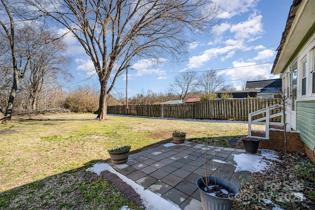 view of yard featuring a patio area