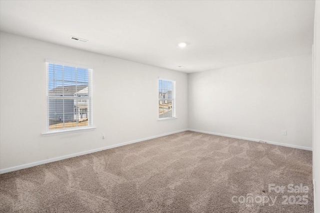 view of carpeted empty room