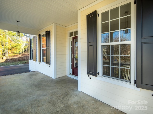 view of patio with a porch