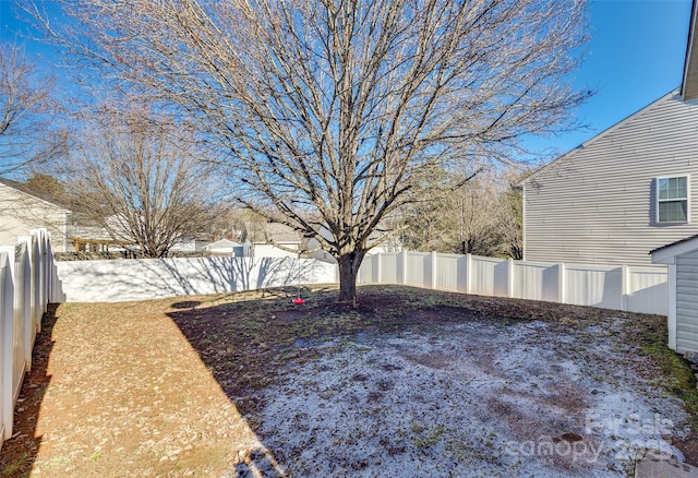 view of snowy yard