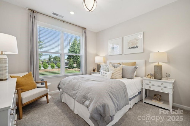 view of carpeted bedroom