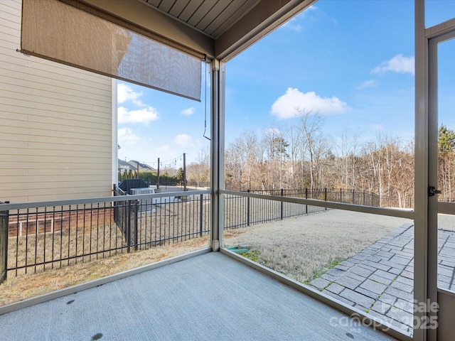 view of sunroom