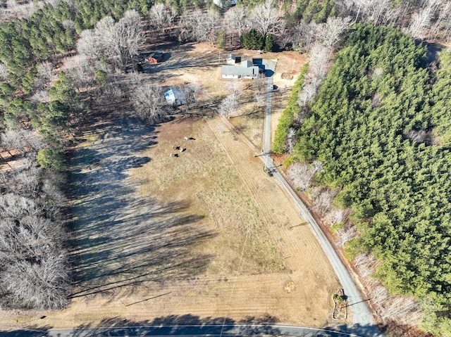 aerial view featuring a rural view