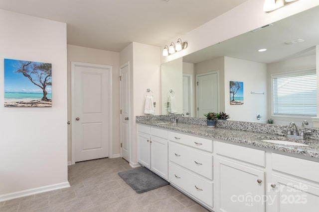 bathroom with vanity