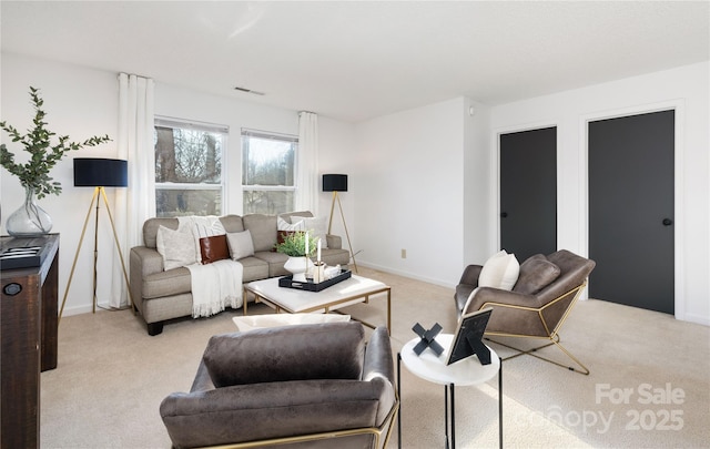 view of carpeted living room