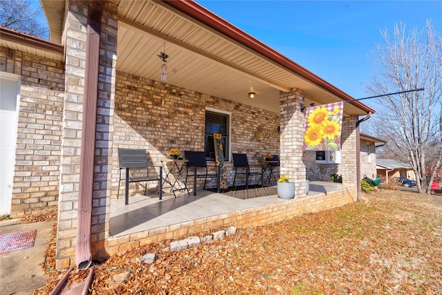 view of patio with covered porch