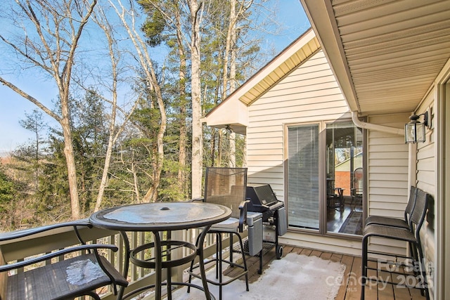 view of patio / terrace with a grill