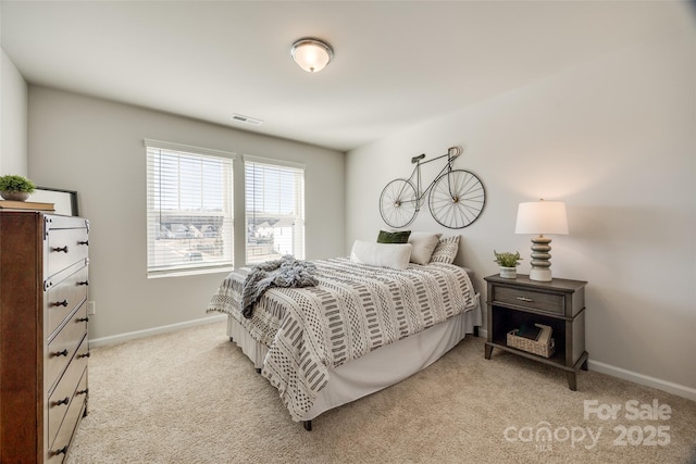 view of carpeted bedroom