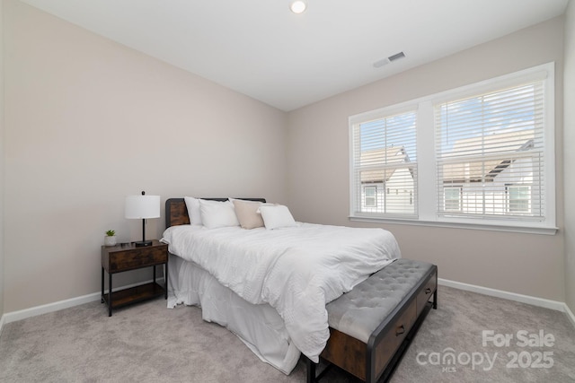 view of carpeted bedroom