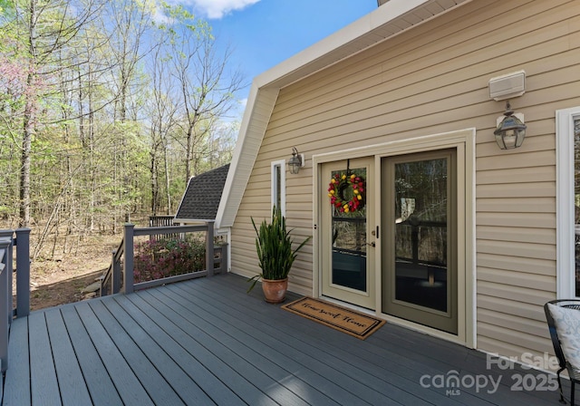 view of wooden deck