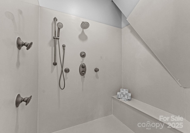 bathroom featuring a shower