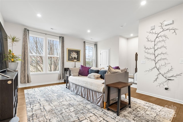 living room featuring hardwood / wood-style flooring