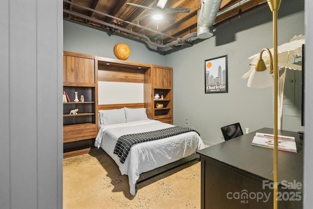 bedroom with ceiling fan