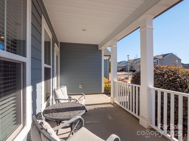 balcony with covered porch