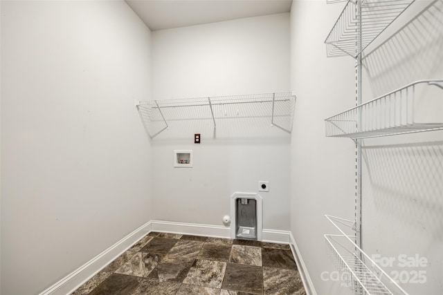 laundry area featuring hookup for a washing machine and hookup for an electric dryer