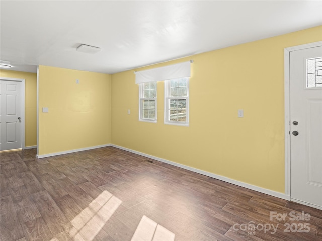 foyer entrance featuring hardwood / wood-style flooring