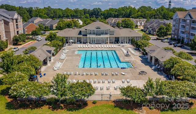 view of pool with a patio