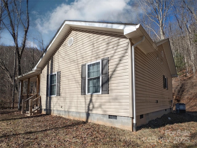 view of property exterior featuring cooling unit