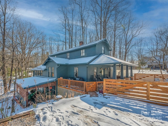 view of front of home with a porch