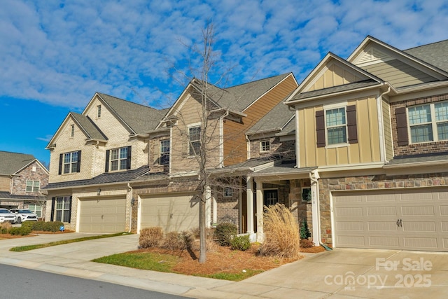 view of front facade with a garage