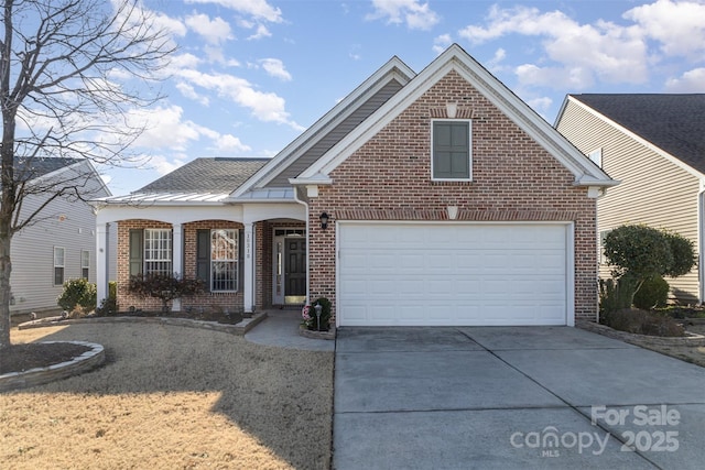 view of property with a garage