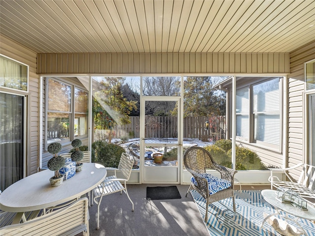 view of sunroom / solarium