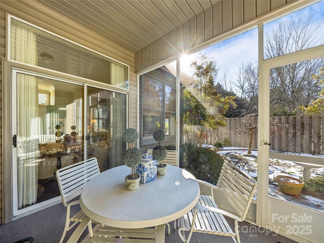 view of sunroom