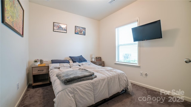 view of carpeted bedroom