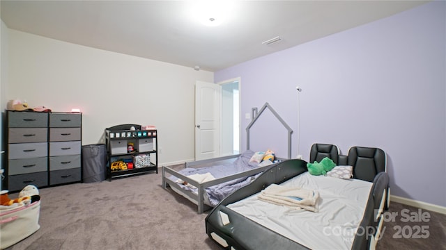 view of carpeted bedroom