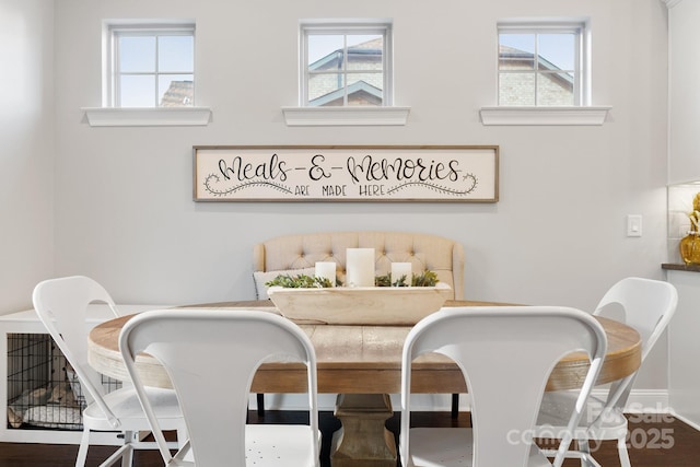 dining room featuring wood finished floors