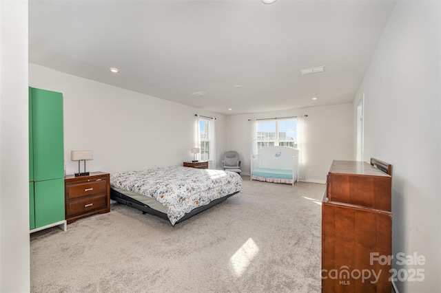 bedroom with carpet floors