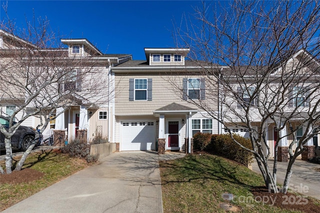 view of front of home with a garage