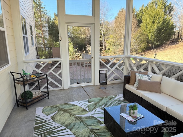 view of sunroom