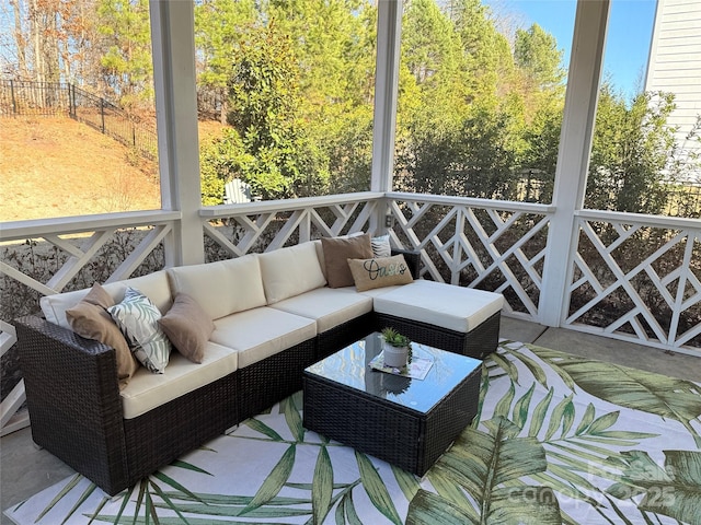 view of sunroom / solarium