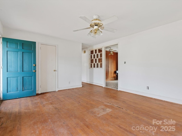 foyer entrance with hardwood / wood-style floors