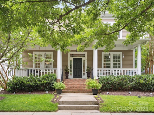 view of front facade with a porch