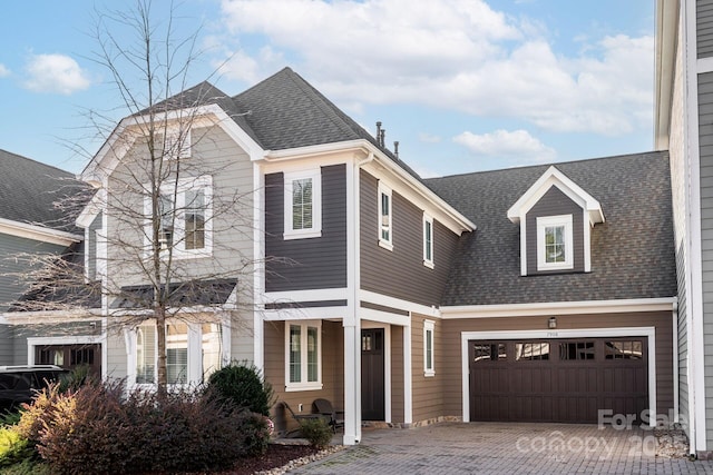 view of front of home featuring a garage