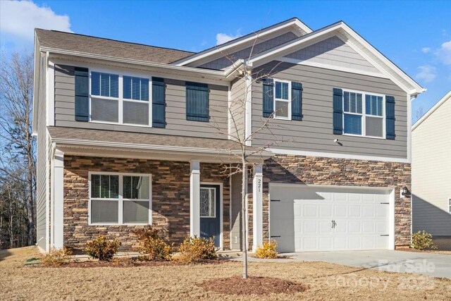 221 Wildflower Dr, Locust, NC 28097 - view of front of property featuring a garage