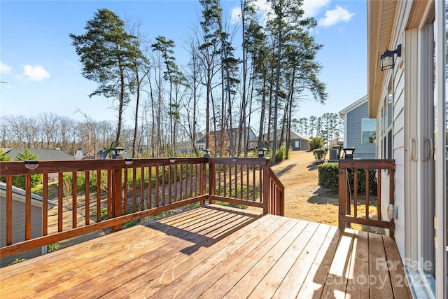 9307 Dufaux Dr, Charlotte, NC 28278 - wooden terrace with cooling unit and a residential view