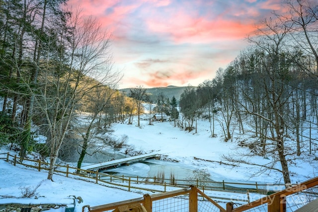 view of snowy landscape