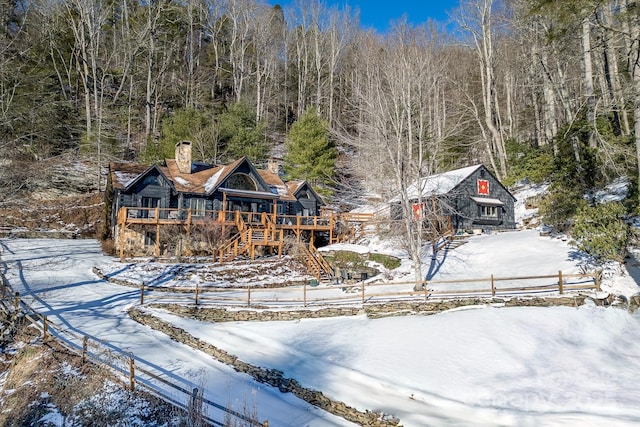 exterior space featuring a deck