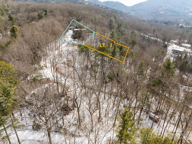 aerial view featuring a mountain view